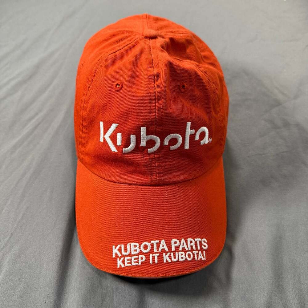 Clean K-Products Kubota Parts Keep It Kubota Orange Baseball Cap Hat